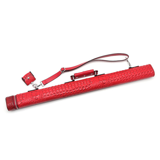 TROUFY 1X1 Pool Cue Case - Premium PU Leather with Chalk Bag, Multiple Colors