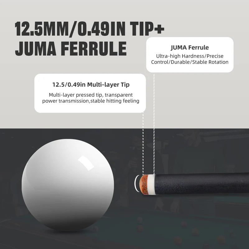 KONLLEN LW Series Carbon Fiber Pool Cue Stick Professional Cues (Full Carbon Technology Low Deflection Billiard Cue Stick,12.5mm,147cm)