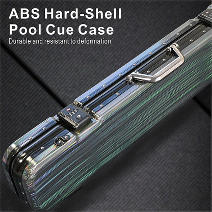 Hard 3x3 Billiard Cue Case,ABS+PC Shell with Aluminum Alloy Frame &Lock,Holds 3Butts 3 Shafts with Extensions& Accessories,Heavy Duty Pool Cue Case for Professional Players