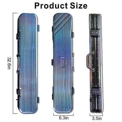 Hard 3x3 Billiard Cue Case,ABS+PC Shell with Aluminum Alloy Frame &Lock,Holds 3Butts 3 Shafts with Extensions& Accessories,Heavy Duty Pool Cue Case for Professional Players