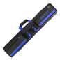 - TROUFY 8-Hole Pool Cue Case - Holds 4 Shafts & 4 Butts, PU Leather Waterproof Billiard Cue Bag (Yellow/Black/Blue)