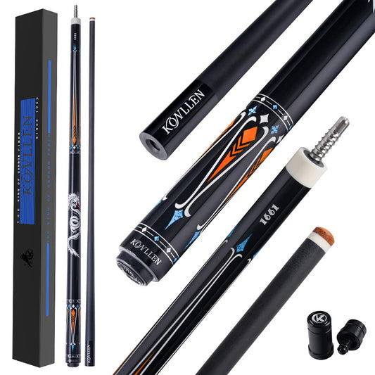 KONLLEN Carbon Fiber Pool Cue Stick Professional Cues (Full Carbon Technology Low Deflection Billiard Cue Stick,12.5mm,147cm