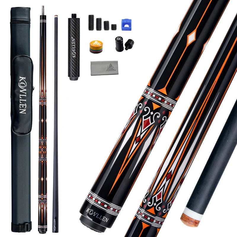 Konllen Kaleidoscope Series – Ember / No Wrap Pool Cue – AK-15F