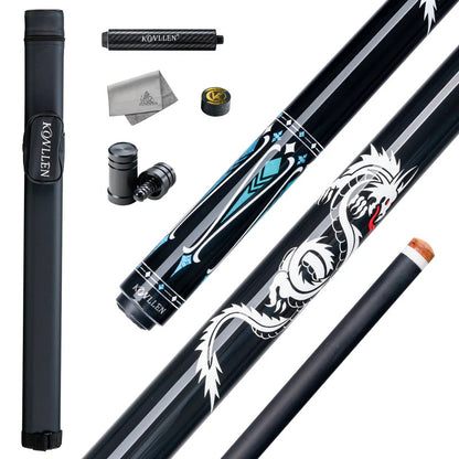 KONLLEN LW Series Carbon Fiber Pool Cue Stick Professional Cues (Full Carbon Technology Low Deflection Billiard Cue Stick,12.5mm,147cm)