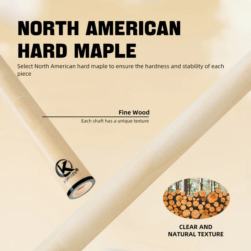 Konllen Maple Shaft for Radial Uniloc Joint 12.5mm with Black Collar and Silver Ring