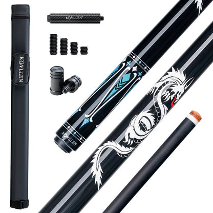 KONLLEN LW Series Carbon Fiber Pool Cue Stick Professional Cues (Full Carbon Technology Low Deflection Billiard Cue Stick,12.5mm,147cm)