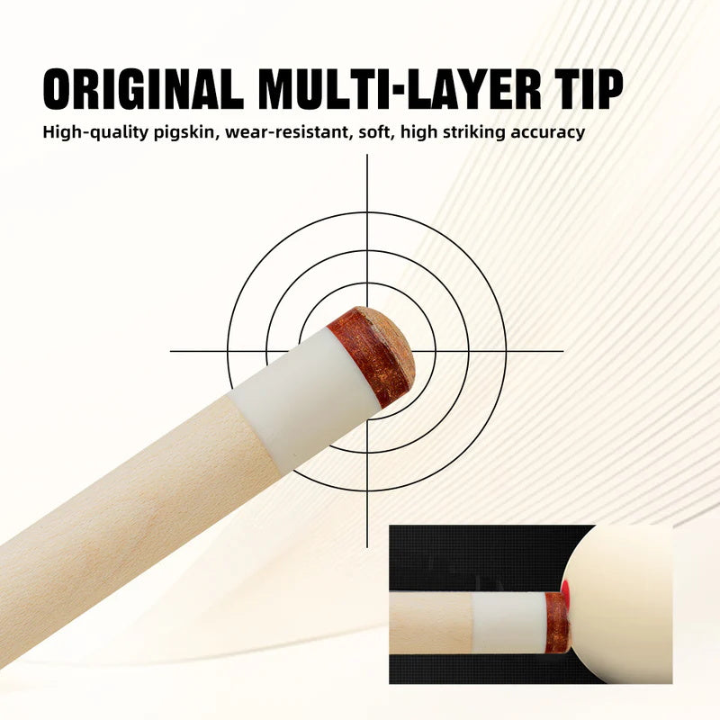 Konllen Maple Shaft for Radial Uniloc Joint 12.5mm with Black Collar and Silver Ring