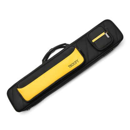 TROUFY High Capacity 4x4 Pool Cue Case with Backpack Straps for 4 Butts 8 Shafts