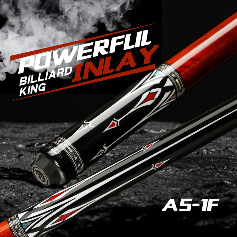 KONLLEN Carbon Fiber All Inlay Pool Cue Stick Leather Wrapless Black Technology Low Deflection Billiard,10.5，11.5，12.5mm,147cmAK-AS-1F