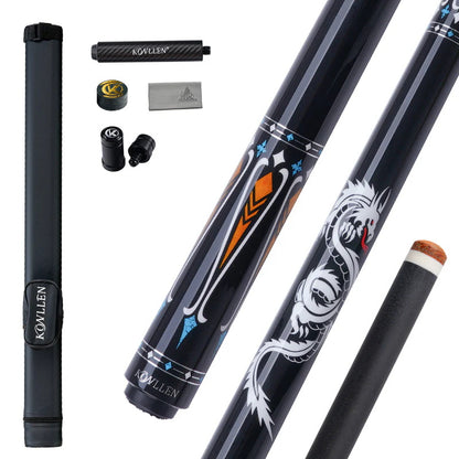KONLLEN Carbon Fiber Pool Cue Stick Professional Cues (Full Carbon Technology Low Deflection Billiard Cue Stick,12.5mm,147cm