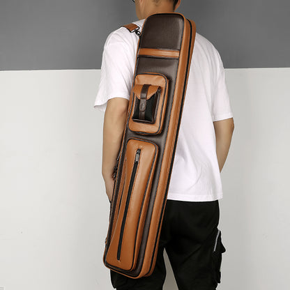TROUFY 12-Hole Pool Cue Case - Holds 8 Butts & 4 Shafts, PU Leather, Waterproof & Dustproof