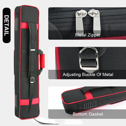 TROUFY 8-Hole Pool Cue Case - 4 Shafts & 4 Butts Capacity, Premium Oxford Cloth, 4 Colors