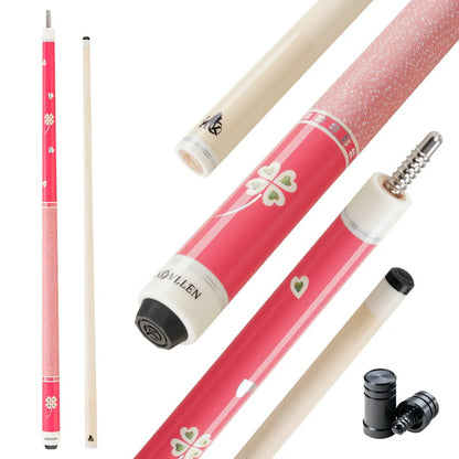 KONLLEN Pool Cue Stick Low Deflection Billiards Cue Stick Young Fashionable 58" Professional Pool Table Sticks Gifts for Adults -12.5mm Tip, 3/8 * 8Joint, Weight 19OZ