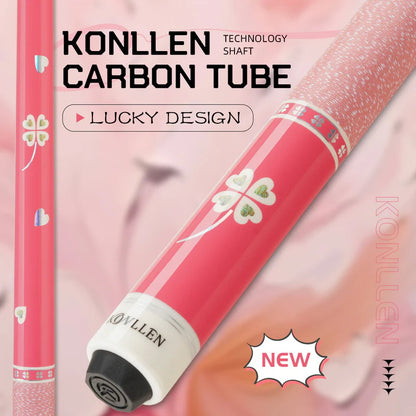 KONLLEN Pool Cue Stick Low Deflection Billiards Cue Stick Young Fashionable 58" Professional Pool Table Sticks Gifts for Adults -12.5mm Tip, 3/8 * 8Joint, Weight 19OZ