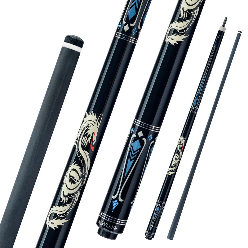 KONLLEN LW Series Carbon Fiber Pool Cue Stick Professional Cues (Full Carbon Technology Low Deflection Billiard Cue Stick,12.5mm,147cm)