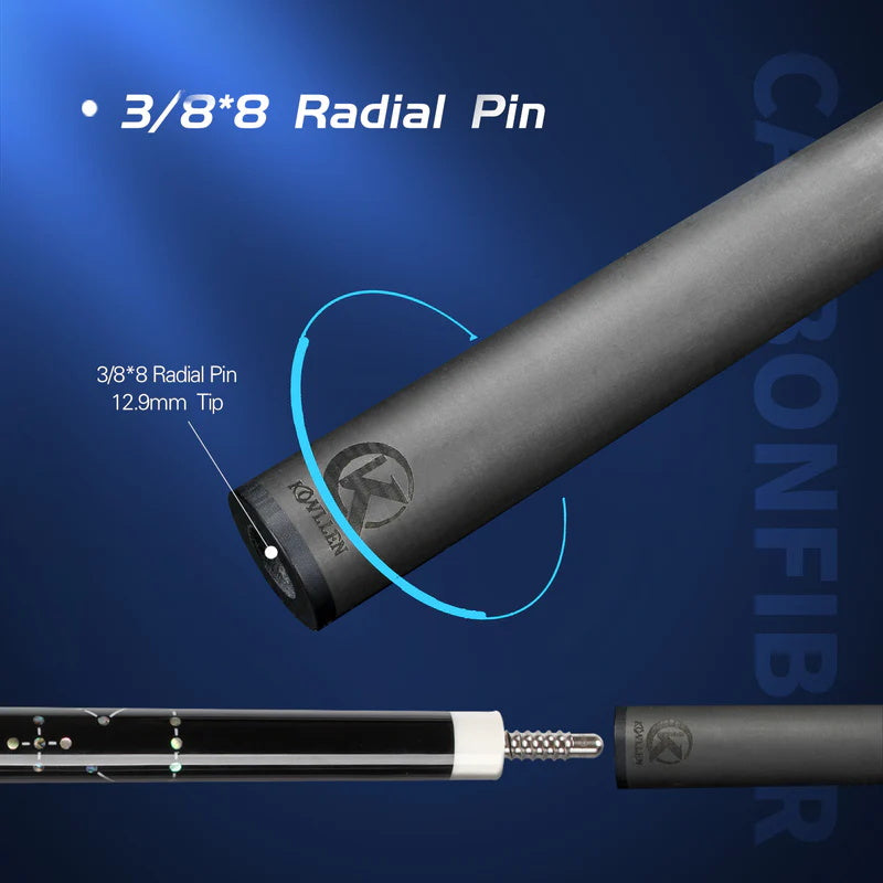 Konllen Carbon Fiber Shaft for Radial Joint with 11.5mm/12.5mm/12.9mm Tip