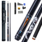 KONLLEN Carbon Fiber Pool Cue Stick Professional Cues (Full Carbon Technology Low Deflection Billiard Cue Stick,12.5mm,147cm