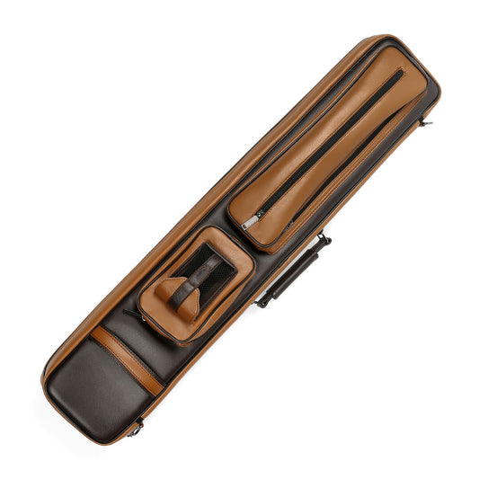 TROUFY 12-Hole Pool Cue Case - Holds 8 Butts & 4 Shafts, PU Leather, Waterproof & Dustproof