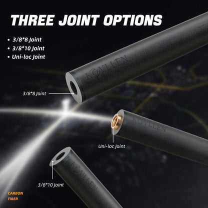 Konllen Carbon Fiber Shaft -Radial / Uniloc/ 3/8*10 Pin - 10.5/11.5/12.5mm ￼