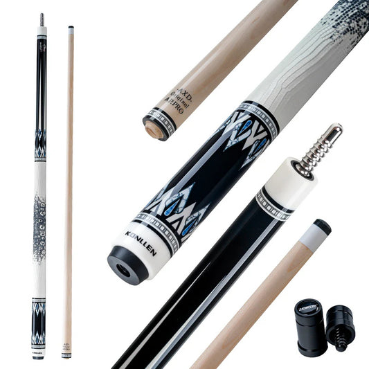 KONLLEN Pool Cue Stick Low Deflection Billiard Cue (Canadian Selected Technology Maple Shaft, 13mm Tiger Tip, XTC High-end Ferrule, 3/88 Radial Loc-Wood Pin Joint, 58'' Length)