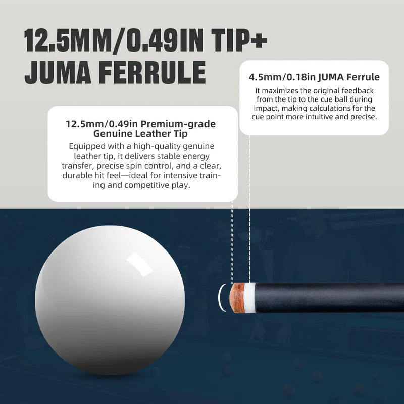 Konllen Spectra Series – Glacier White / Lake Blue Pool Cue – AK-05F