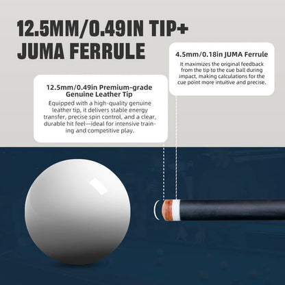 Konllen Spectra Series – Glacier White / Lake Blue Pool Cue – AK-05F