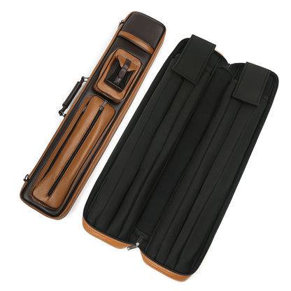 TROUFY 12-Hole Pool Cue Case - Holds 8 Butts & 4 Shafts, PU Leather, Waterproof & Dustproof