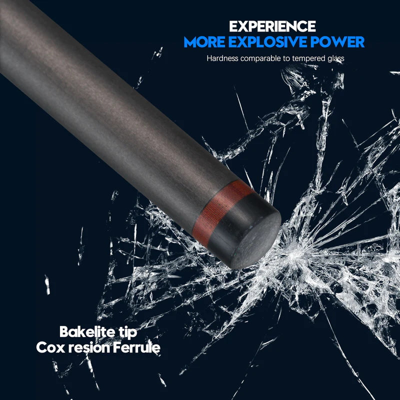 KONLLEN Break&Jump Cue Stick Carbon Fiber Technology Punch Cue Jump Cue Billiard Stick 3-Piece 12.9mm Tip