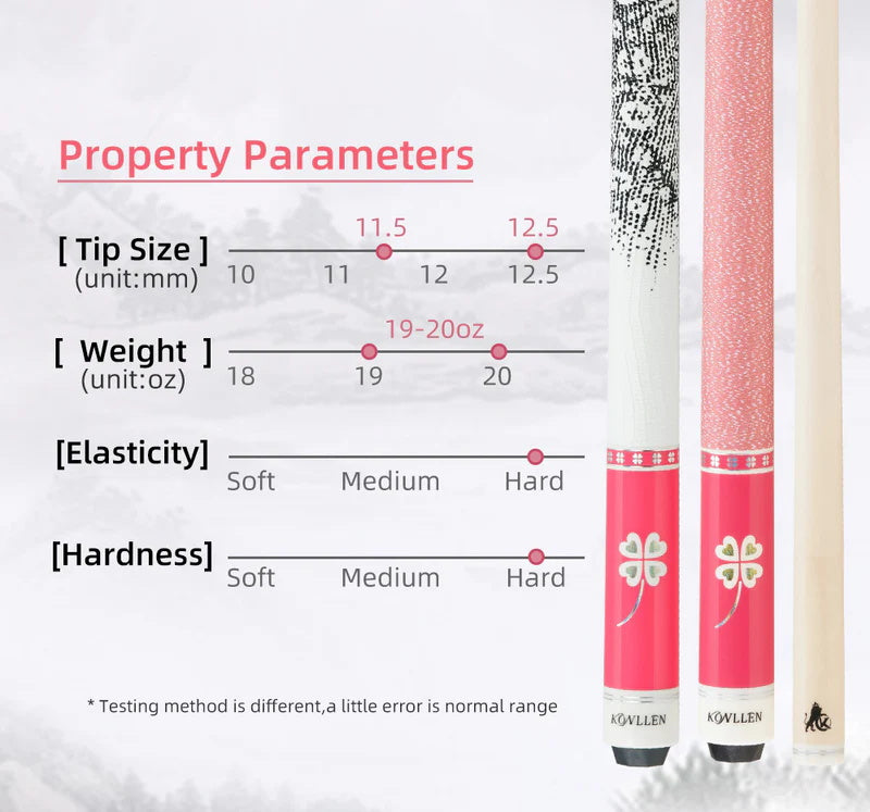 Konllen Blossom Series – Clover / Lizard-grain Cowhide Grip Pool Cue – AK-P2
