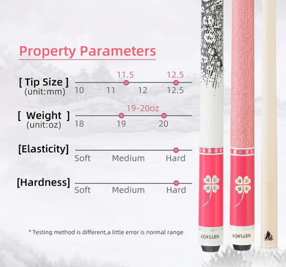 Konllen Blossom Series – Clover / Lizard-grain Cowhide Grip Pool Cue – AK-P2