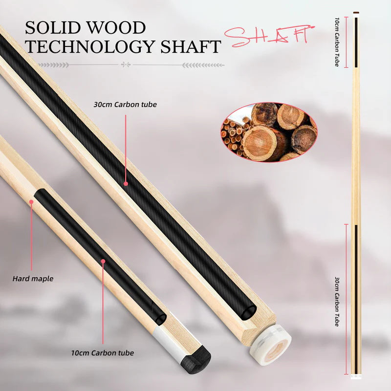 Konllen Blossom Series – Clover / Lizard-grain Cowhide Grip Pool Cue – AK-P2