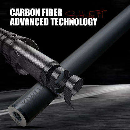 KONLLEN Carbon Fiber Pool Cue - AXA Series - Handmade Inlay Cues Stick Precision and Stability Professional Low Deflection Pool Stick with