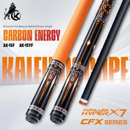 Konllen Kaleidoscope Series – Ember / No Wrap Pool Cue – AK-15F