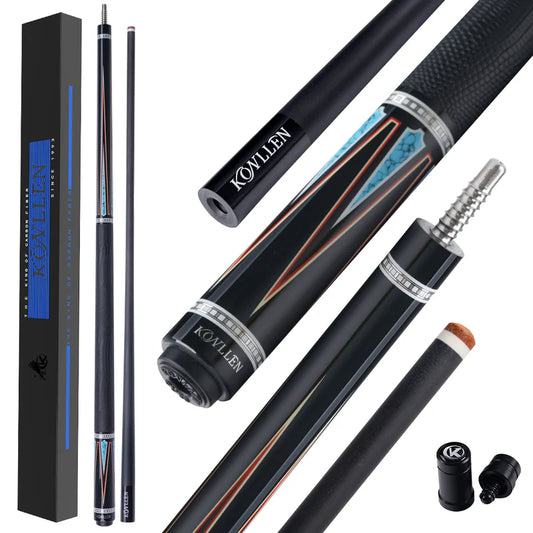 Konllen Spectra Series – Midnight Black / Celestial Blue Pool Cue – AK-08F