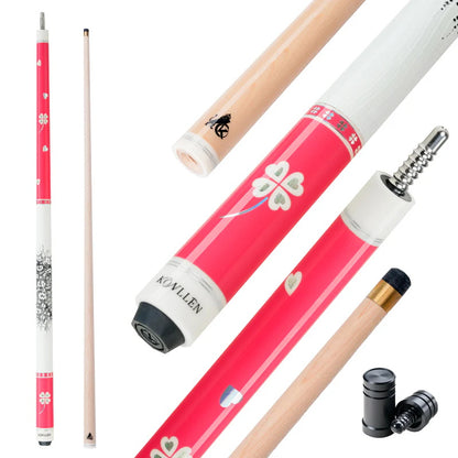 Konllen Blossom Series – Clover / Lizard-grain Cowhide Grip Pool Cue – AK-P2