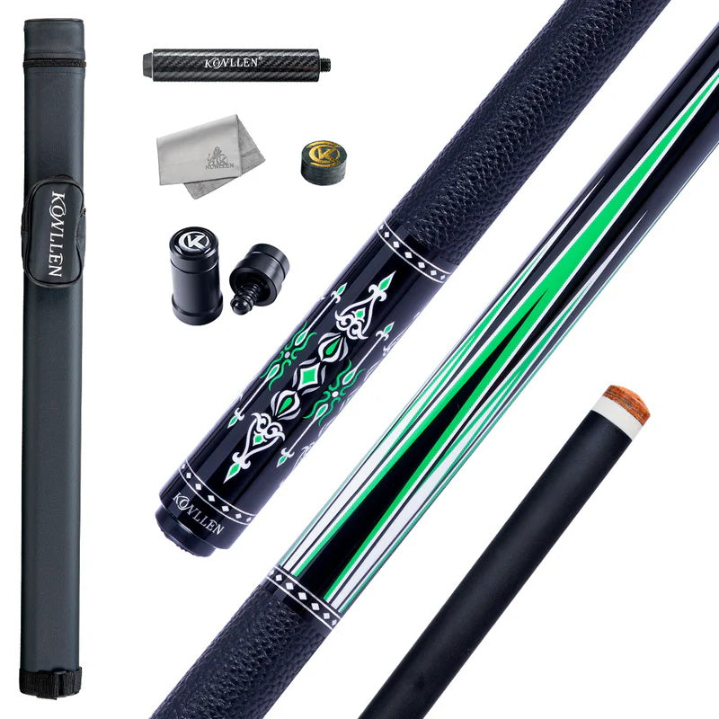 Konllen Spectra Series – Midnight Black / Granny Smith Pool Cue – AK-03F