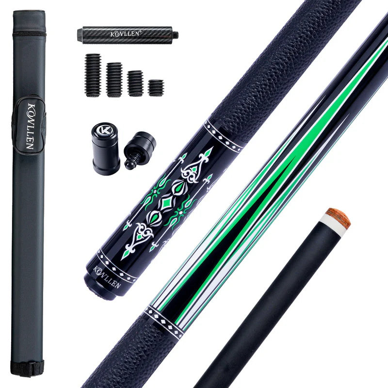 Konllen Spectra Series – Midnight Black / Granny Smith Pool Cue – AK-03F