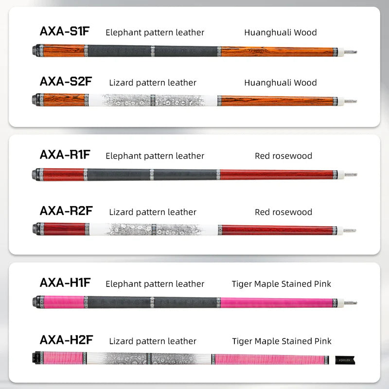 KONLLEN Carbon Fiber Pool Cue - AXA Series - Handmade Inlay Cues Stick Precision and Stability Professional Low Deflection Pool Stick with Wooden Pool Cue Box