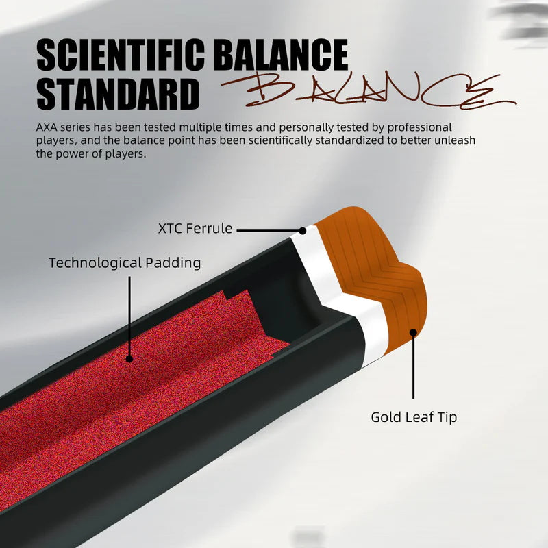 KONLLEN Carbon Fiber Pool Cue - AXA Series - Handmade Inlay Cues Stick Precision and Stability Professional Low Deflection Pool Stick with