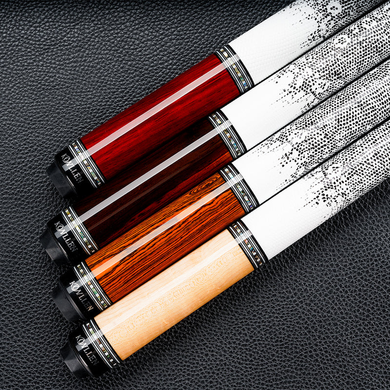 KONLLEN Carbon Fiber Pool Cue - AXA Series - Handmade Inlay Cues Stick Precision and Stability Professional Low Deflection Pool Stick with