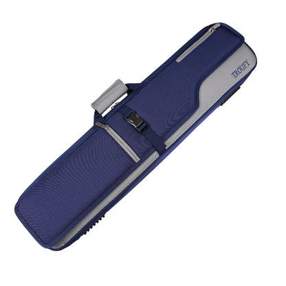 TROUFY 8-Hole Pool Cue Case - Holds 4 Butts & 4 Shafts, Premium Oxford Cloth, Waterproof Dustproof, Color Block (Yellow/Black/Blue)