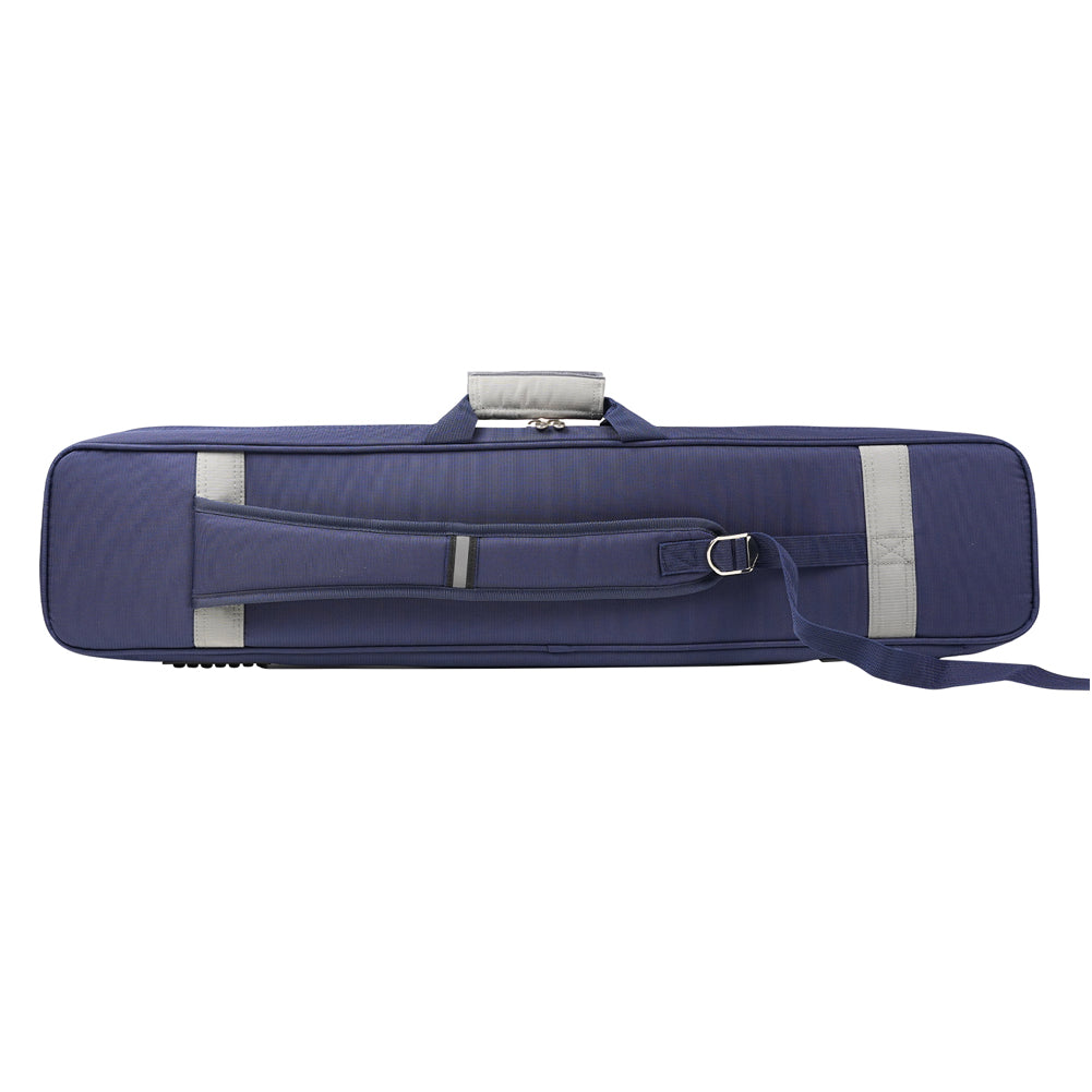 TROUFY 8-Hole Pool Cue Case - Holds 4 Butts & 4 Shafts, Premium Oxford Cloth, Waterproof Dustproof, Color Block (Yellow/Black/Blue)