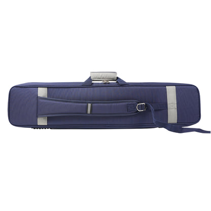 TROUFY 8-Hole Pool Cue Case - Holds 4 Butts & 4 Shafts, Premium Oxford Cloth, Waterproof Dustproof, Color Block (Yellow/Black/Blue)