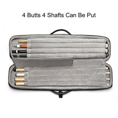 TROUFY High Capacity 4x4 Pool Cue Case with Backpack Straps for 4 Butts 8 Shafts